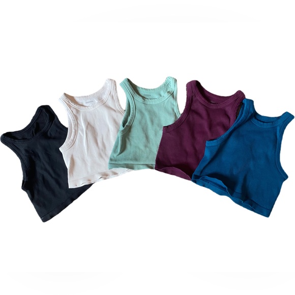 RSQ Ribbed Cropped Tank Top Bundle - Picture 1 of 2